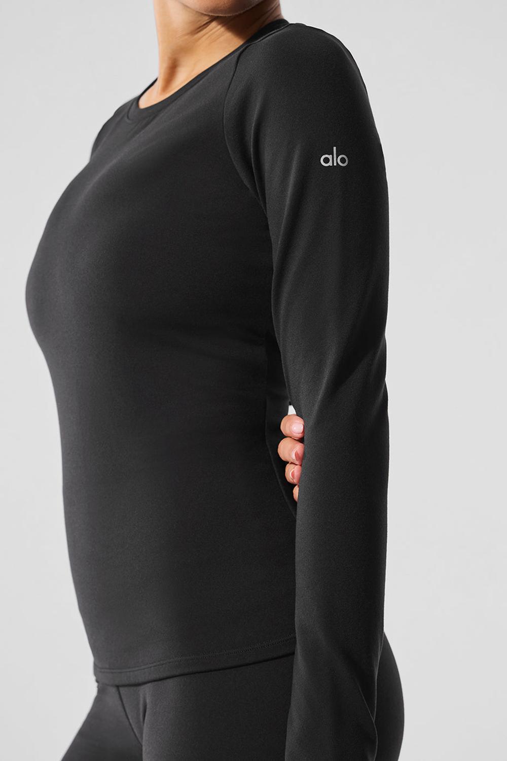 Manga Larga Alo Yoga Airbrush Winter Warm Nocturne Mujer Negros | Mexico  DKY-420357