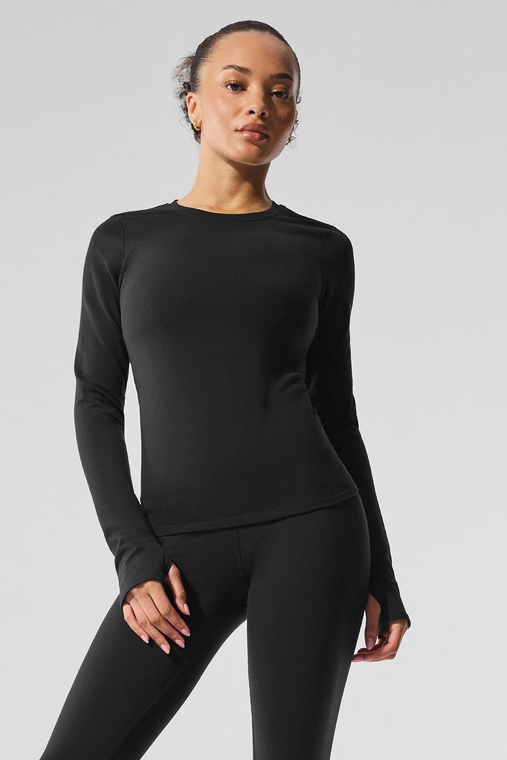 Manga Larga Alo Yoga Airbrush Winter Warm Nocturne Mujer Negros | Mexico  DKY-420357