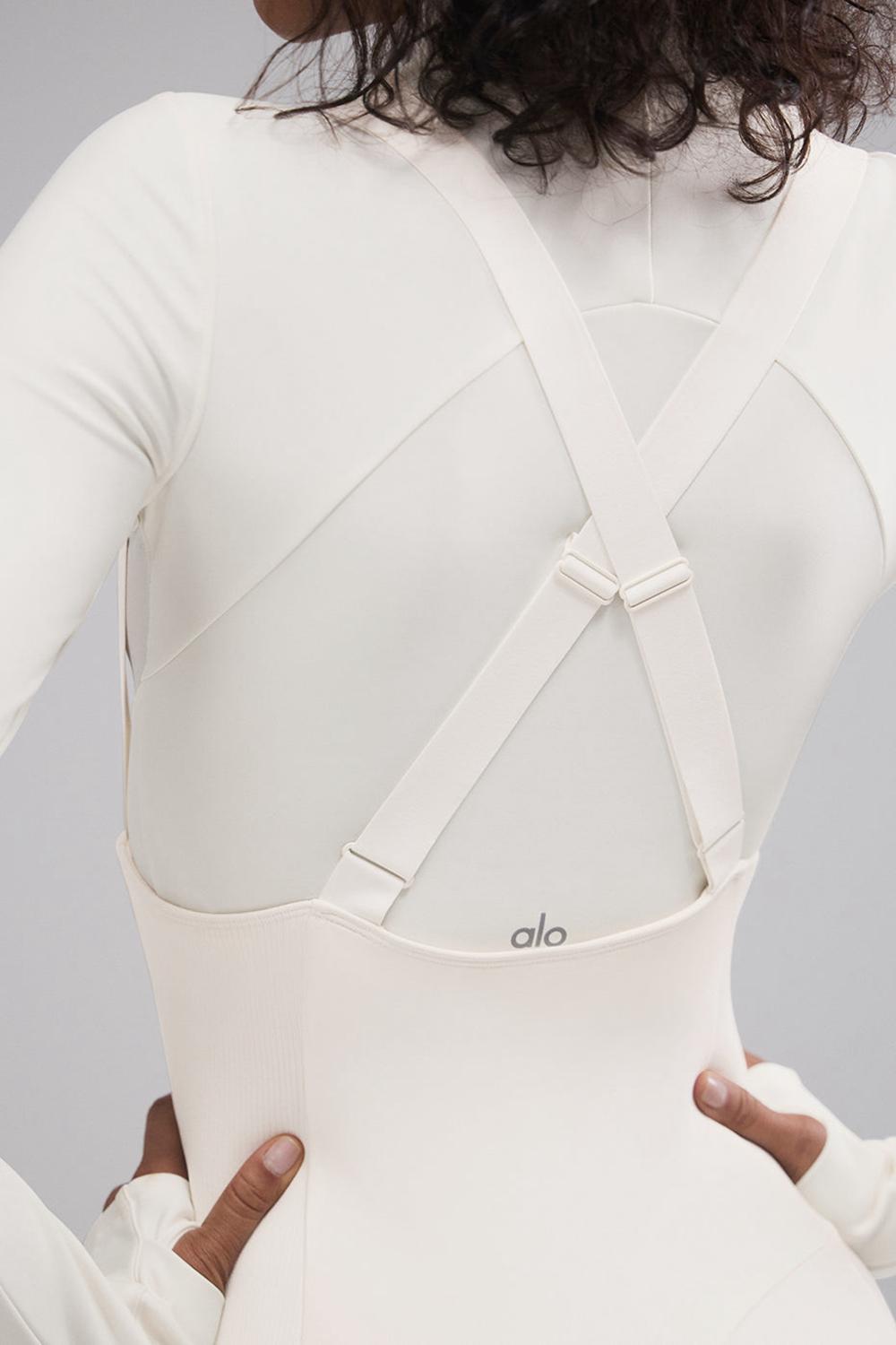 Manga Larga Alo Yoga Airlift Winter Warm Mesh Ski Time Mujer Ivory | Mexico  GUV-927810