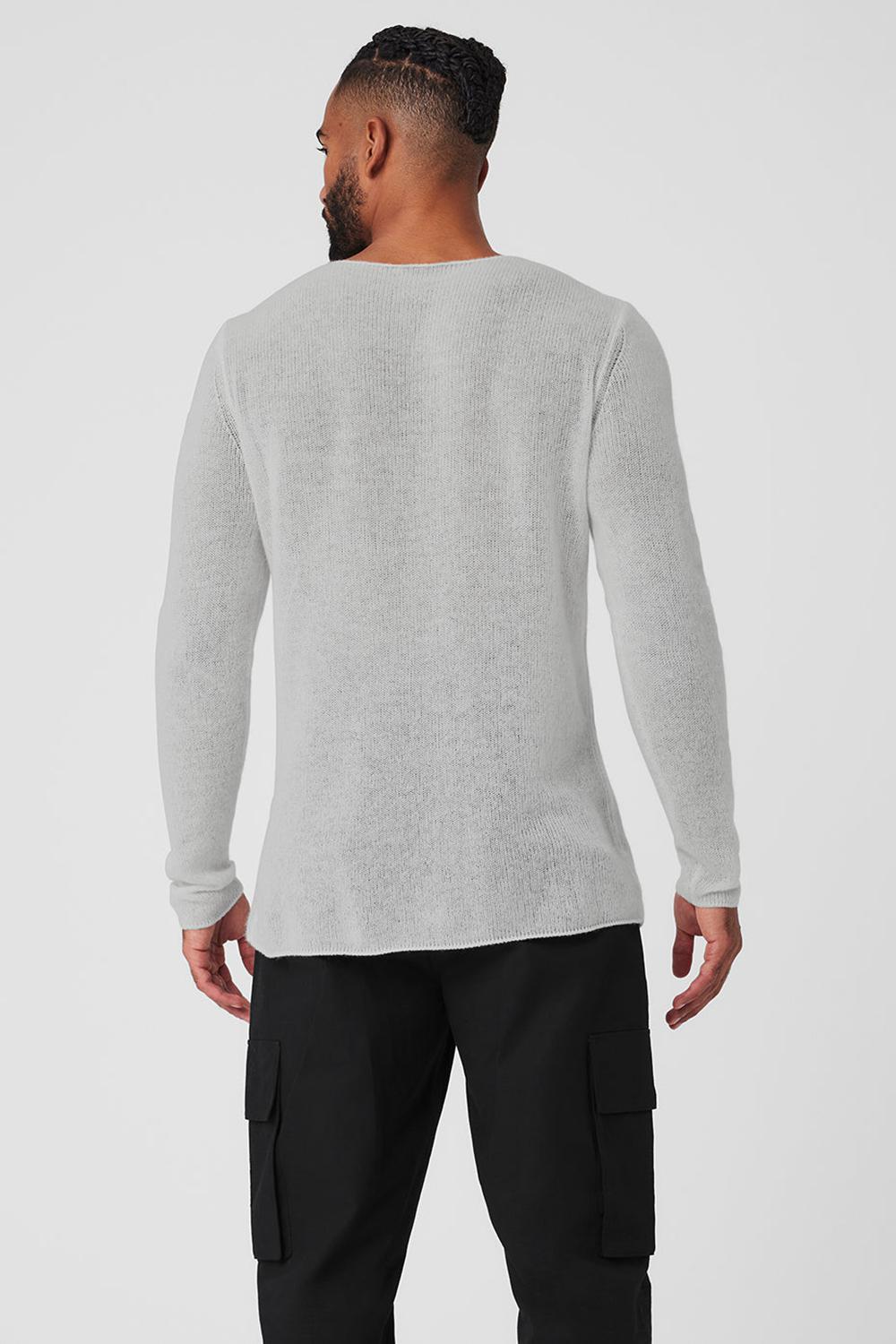 Manga Larga Alo Yoga Cashmere Reform Hombre Grises | Mexico  QDE-178203