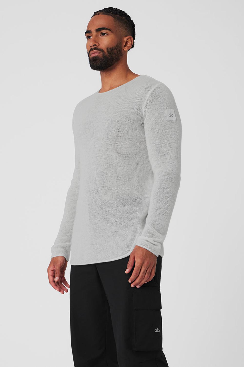 Manga Larga Alo Yoga Cashmere Reform Hombre Grises | Mexico  QDE-178203