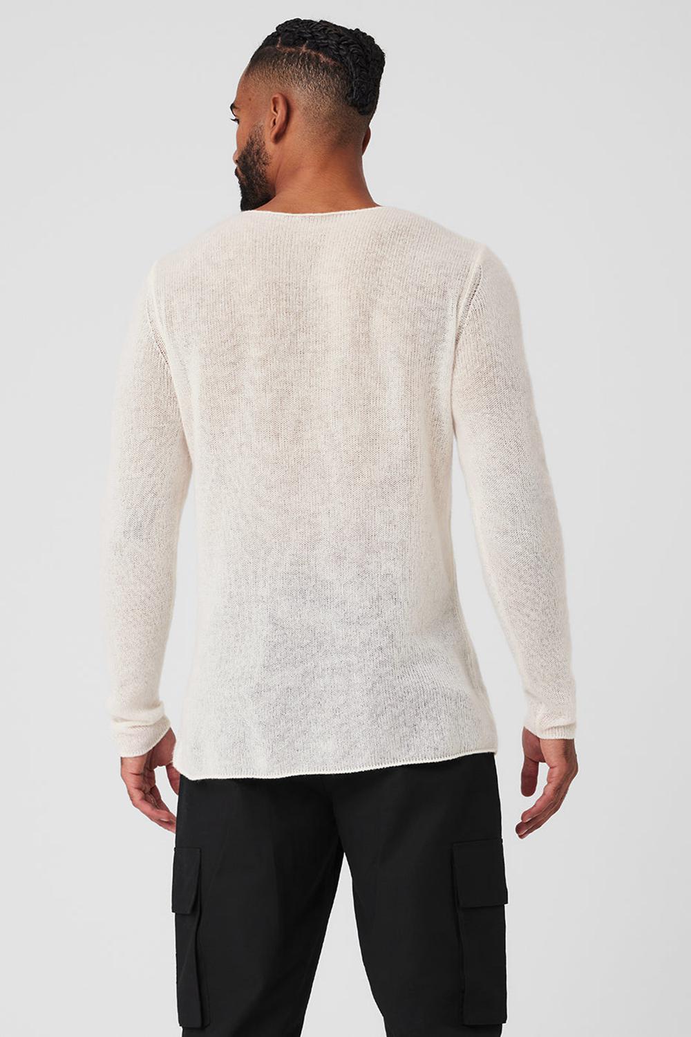 Manga Larga Alo Yoga Cashmere Reform Hombre Ivory | Mexico  CQX-986712
