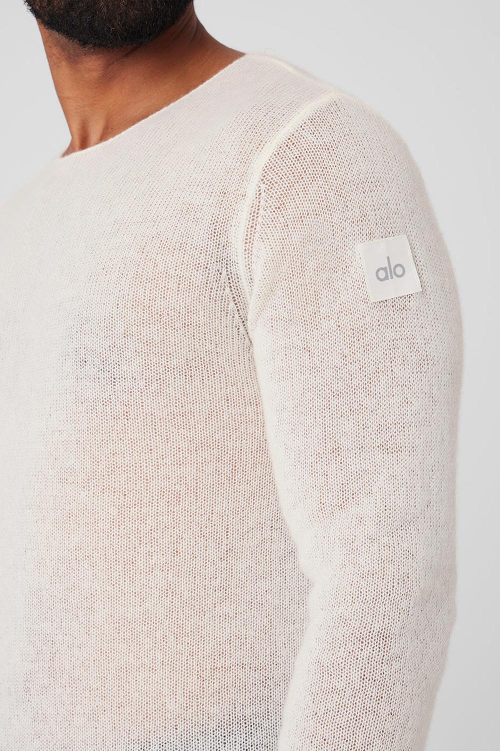 Manga Larga Alo Yoga Cashmere Reform Hombre Ivory | Mexico  CQX-986712