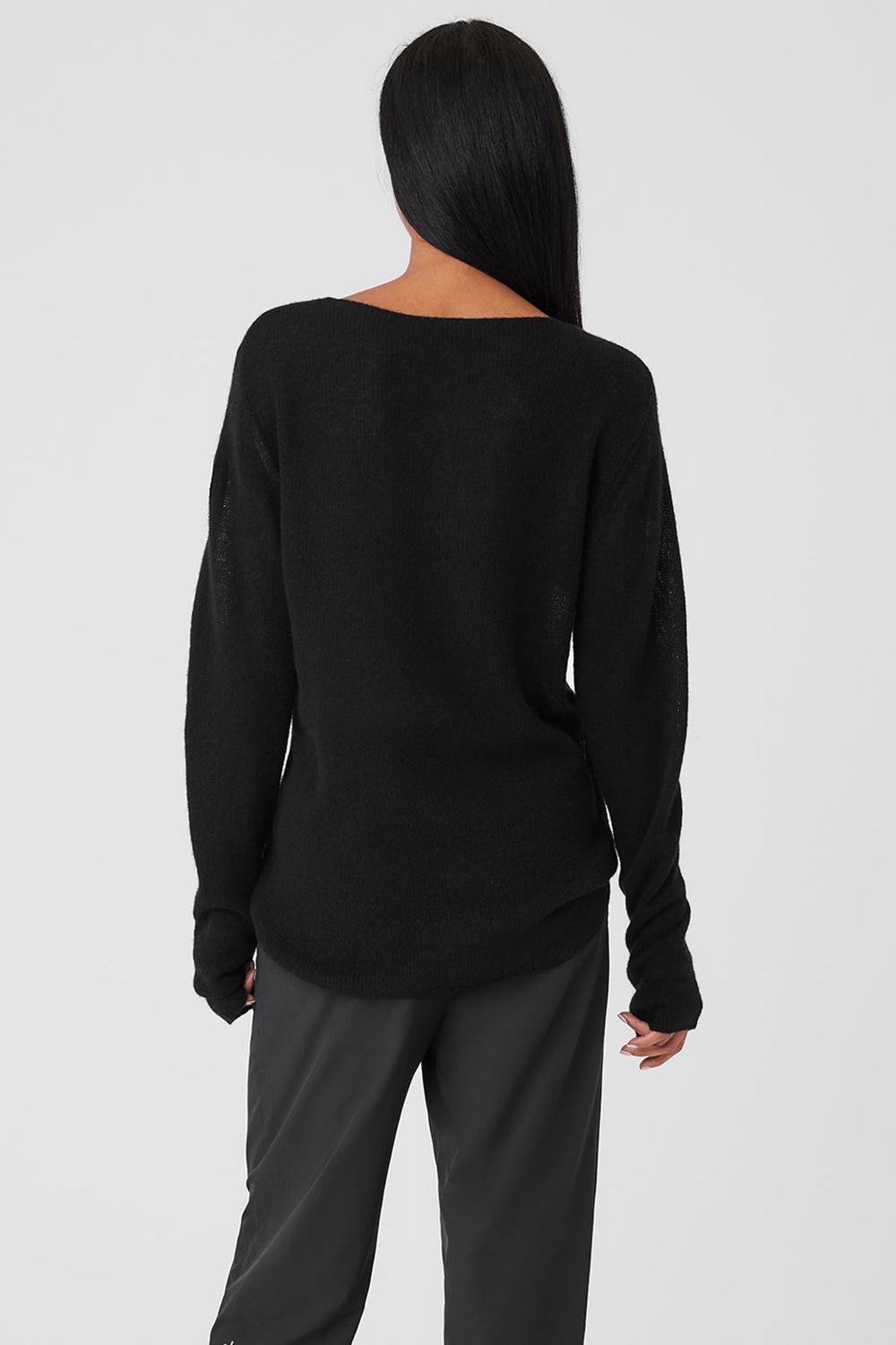 Manga Larga Alo Yoga Cashmere Reform Mujer Negros | Mexico  IHJ-183279