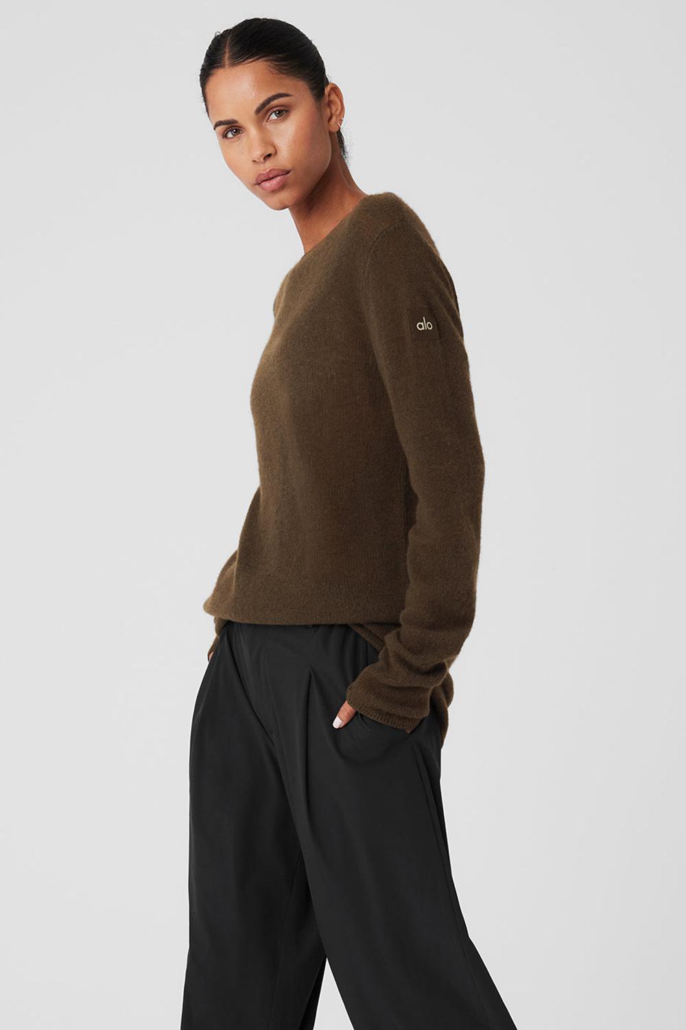 Manga Larga Alo Yoga Cashmere Reform Mujer Espresso | Mexico  UZO-673150