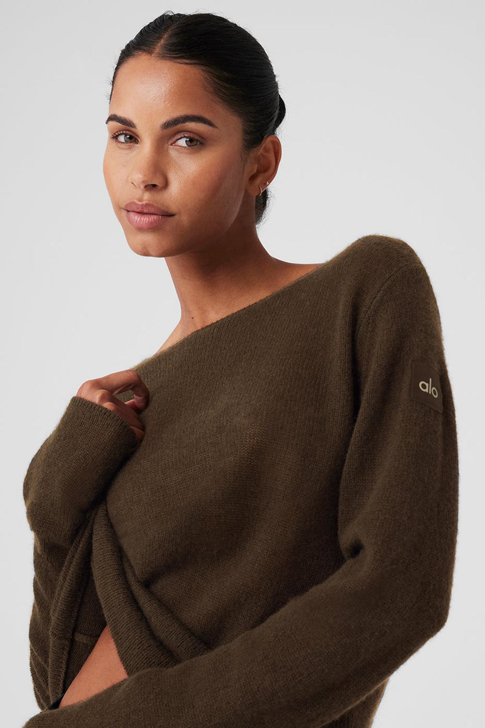 Manga Larga Alo Yoga Cashmere Reform Mujer Espresso | Mexico  UZO-673150