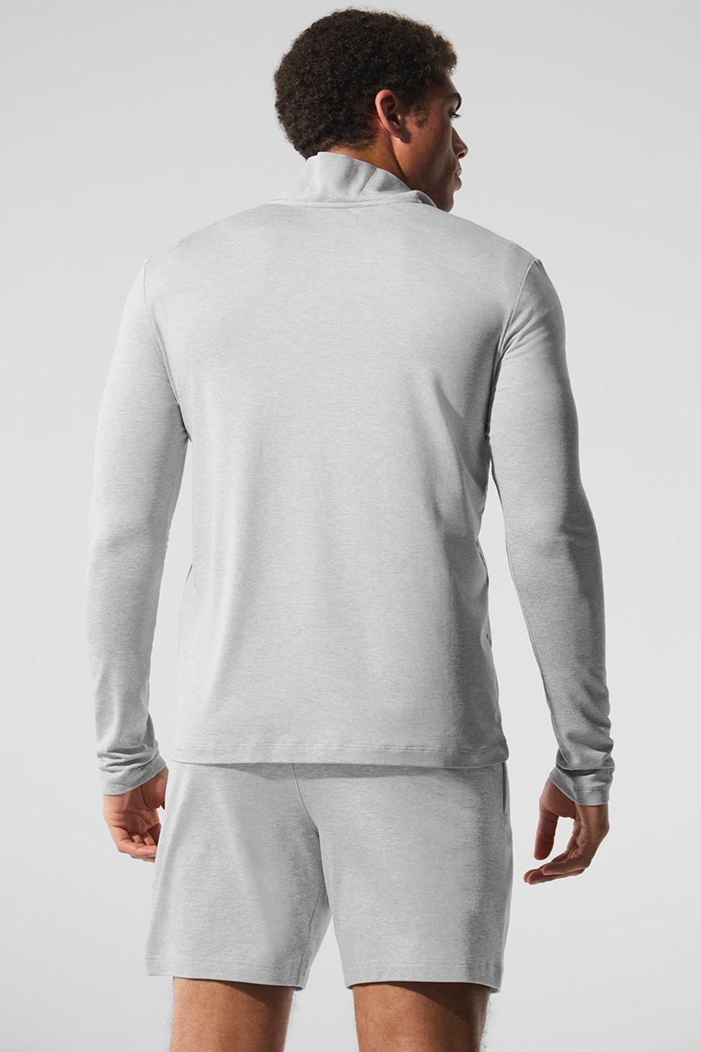 Manga Larga Alo Yoga Conquer 1/4 Zip Reform Hombre Grises | Mexico  QWG-634792