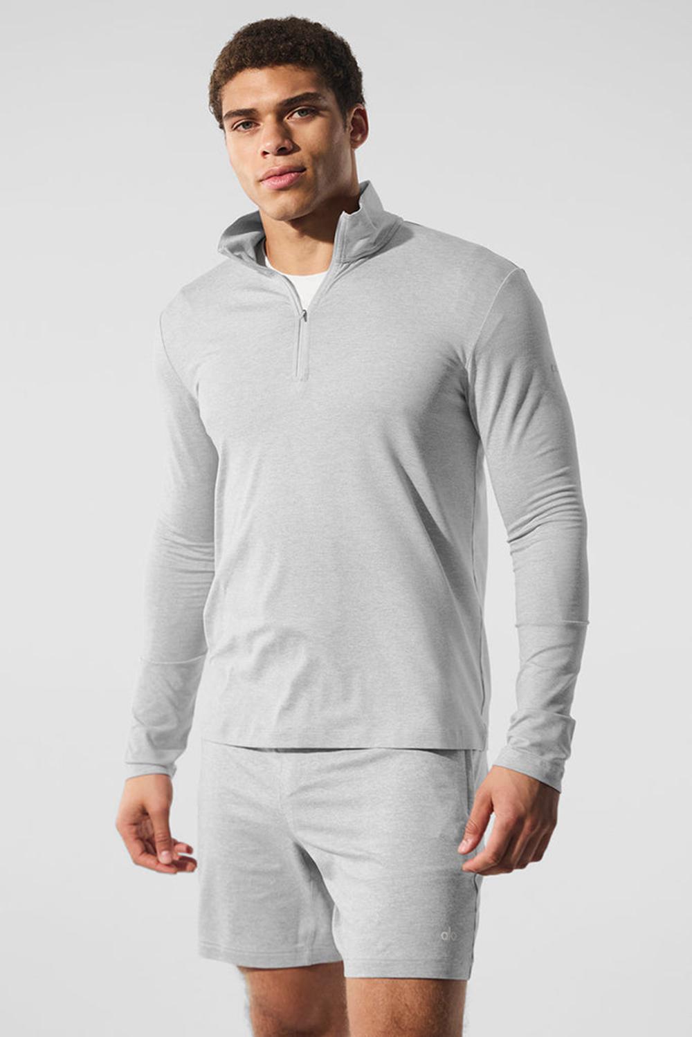 Manga Larga Alo Yoga Conquer 1/4 Zip Reform Hombre Grises | Mexico  QWG-634792