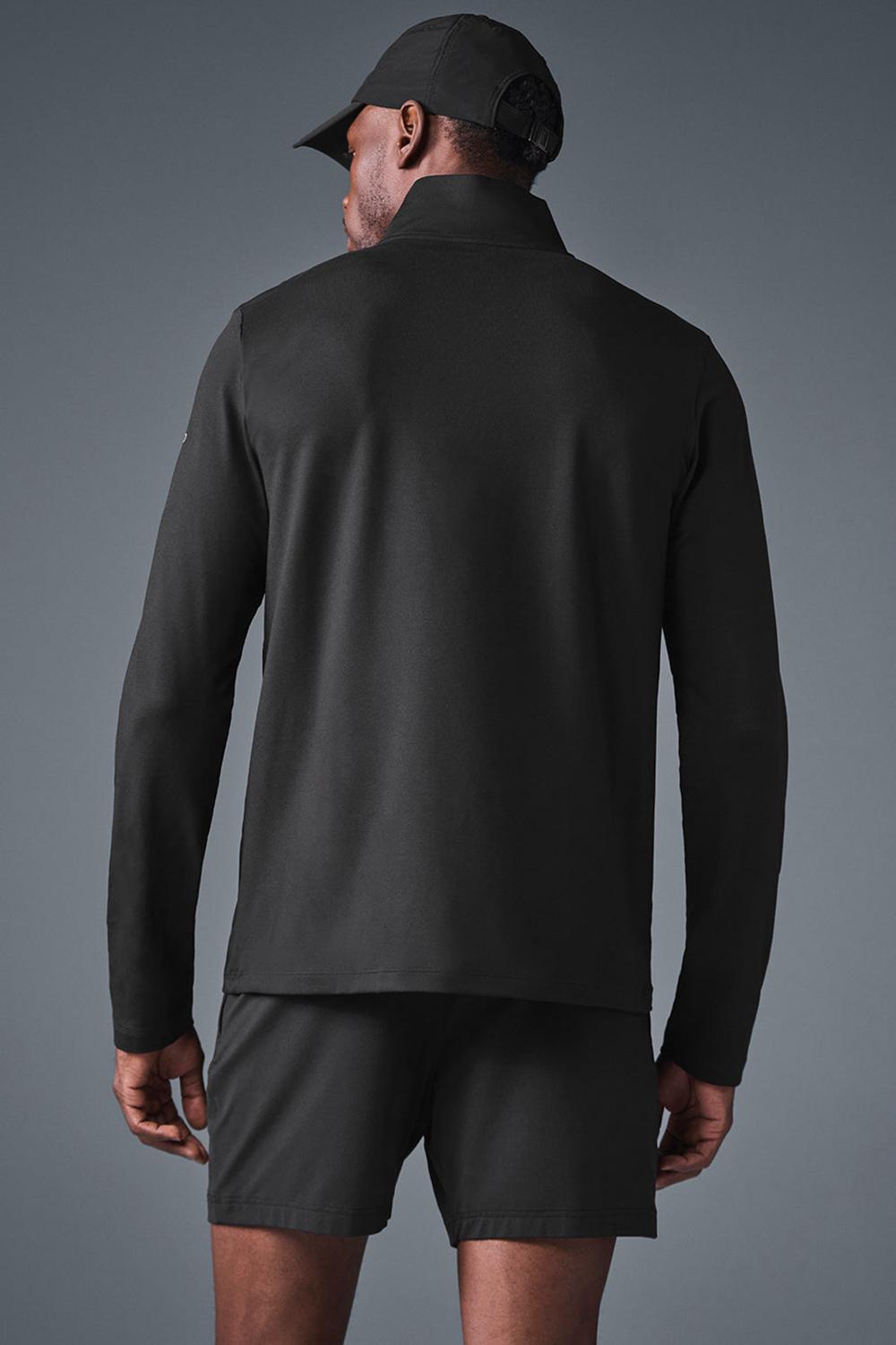 Manga Larga Alo Yoga Conquer 1/4 Zip Reform Hombre Negros | Mexico  EMF-098247