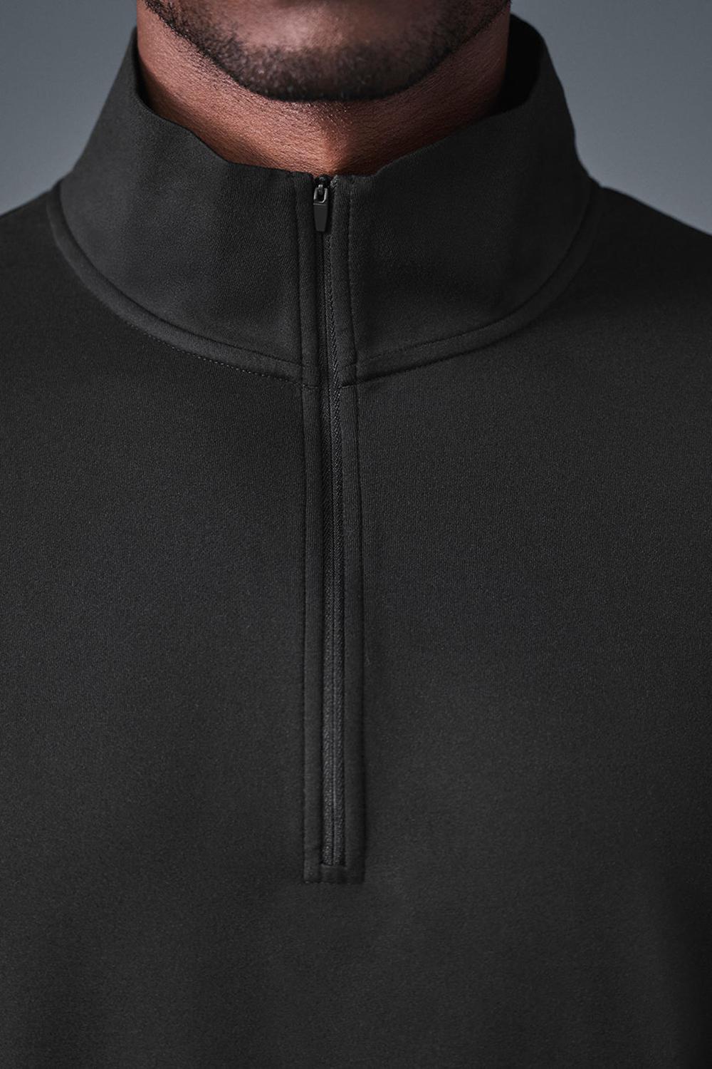 Manga Larga Alo Yoga Conquer 1/4 Zip Reform Hombre Negros | Mexico  EMF-098247