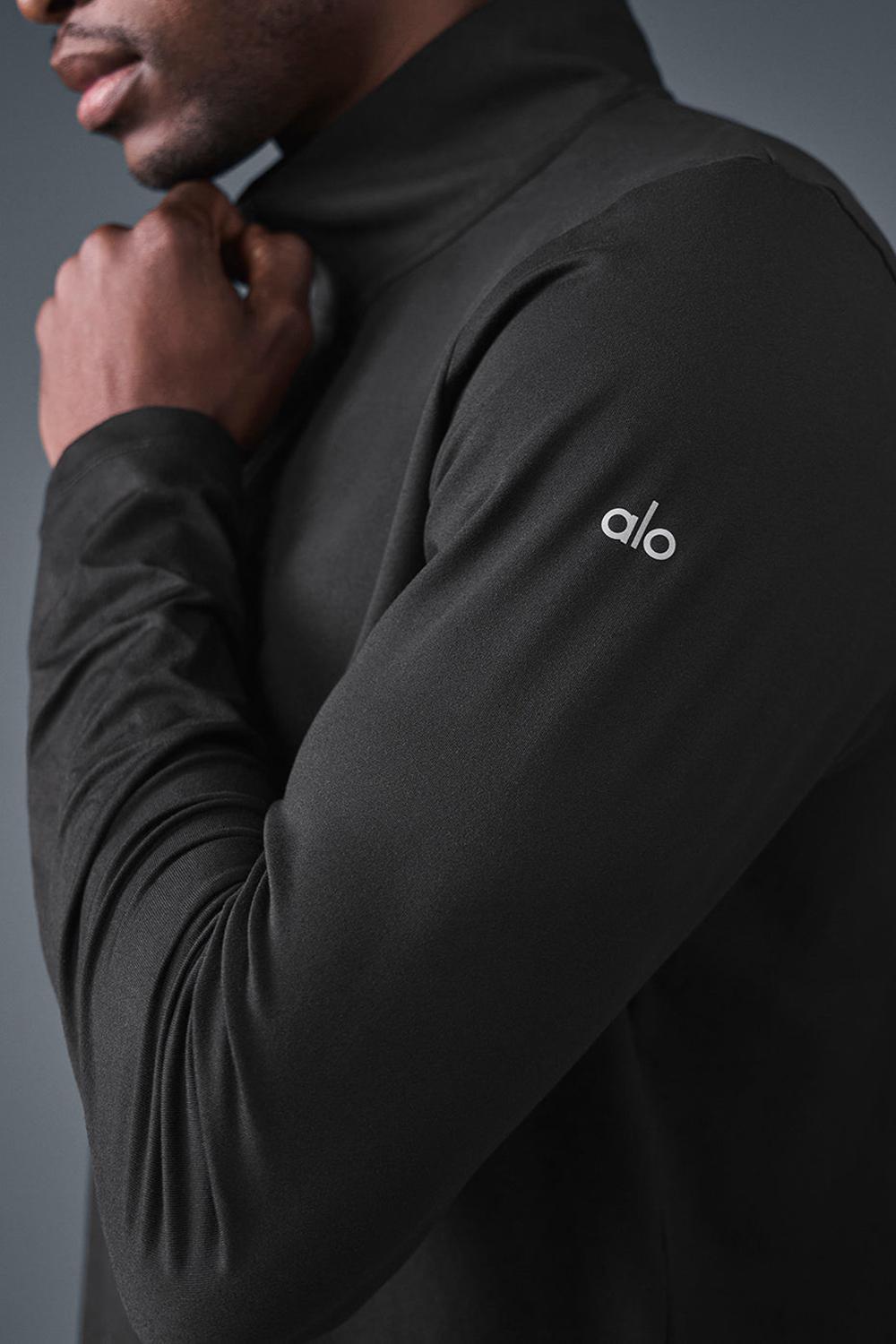 Manga Larga Alo Yoga Conquer 1/4 Zip Reform Hombre Negros | Mexico  EMF-098247