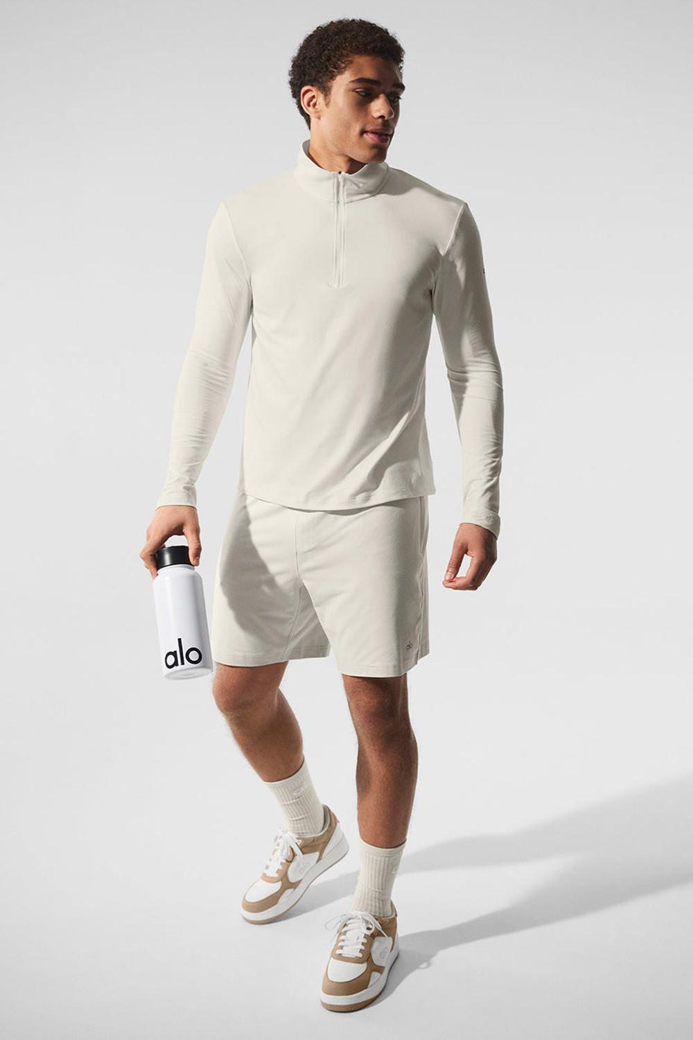 Manga Larga Alo Yoga Conquer 1/4 Zip Reform Hombre Bone | Mexico  KBI-064715