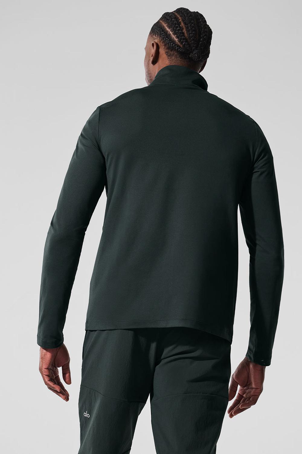 Manga Larga Alo Yoga Conquer 1/4 Zip Reform Hombre Verdes | Mexico  OLS-863759