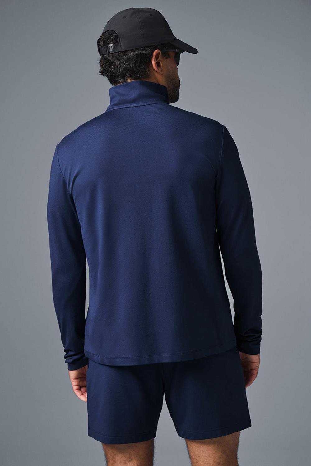 Manga Larga Alo Yoga Conquer 1/4 Zip Reform Hombre Azul Marino | Mexico  FTG-542371