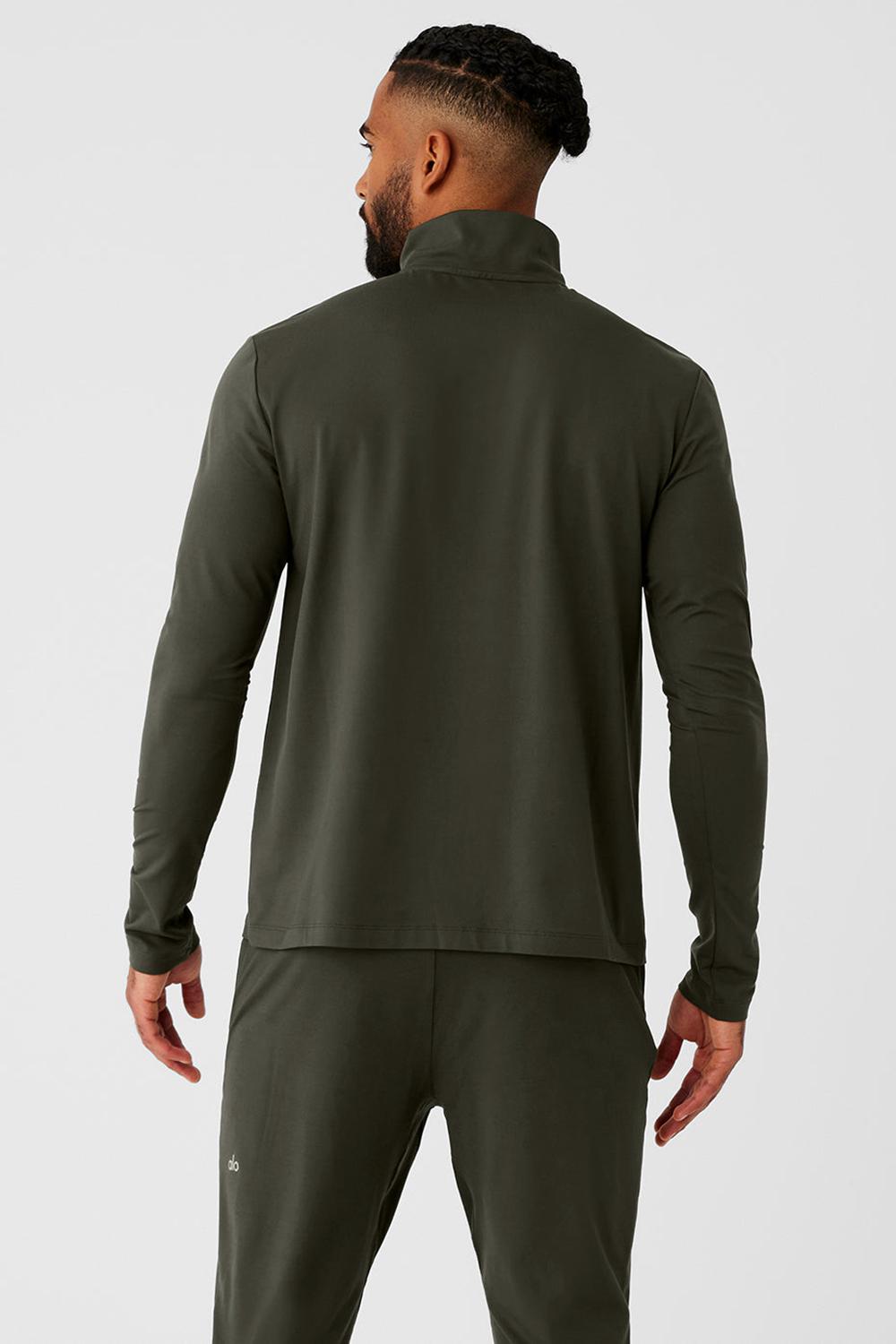 Manga Larga Alo Yoga Conquer 1/4 Zip Reform Hombre Verdes | Mexico  PAL-248175