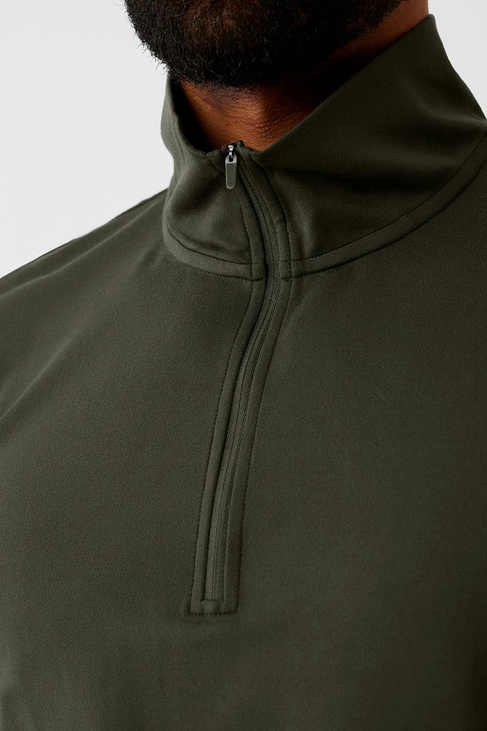 Manga Larga Alo Yoga Conquer 1/4 Zip Reform Hombre Verdes | Mexico  PAL-248175