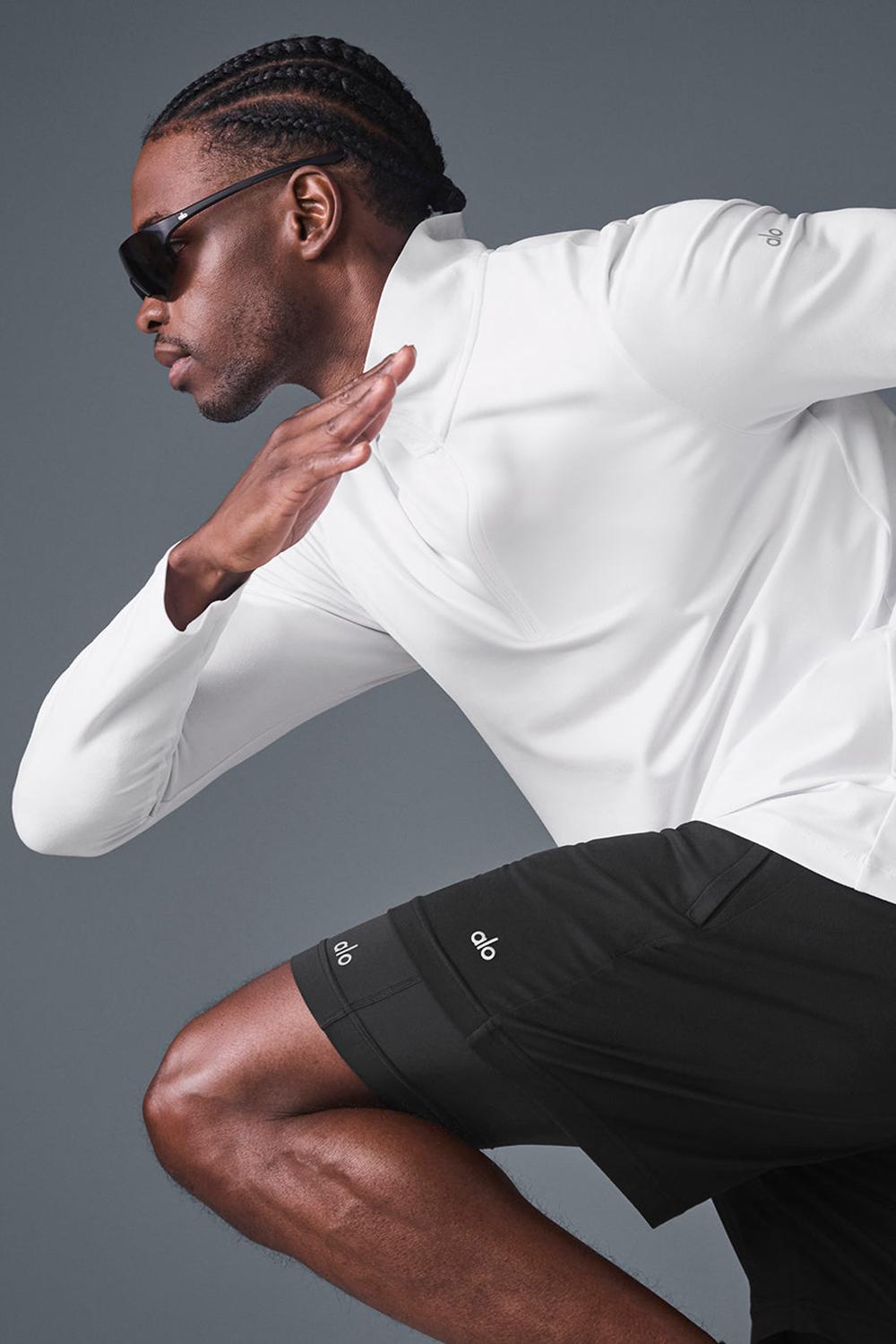 Manga Larga Alo Yoga Conquer 1/4 Zip Reform Hombre Blancos | Mexico  HUZ-650832