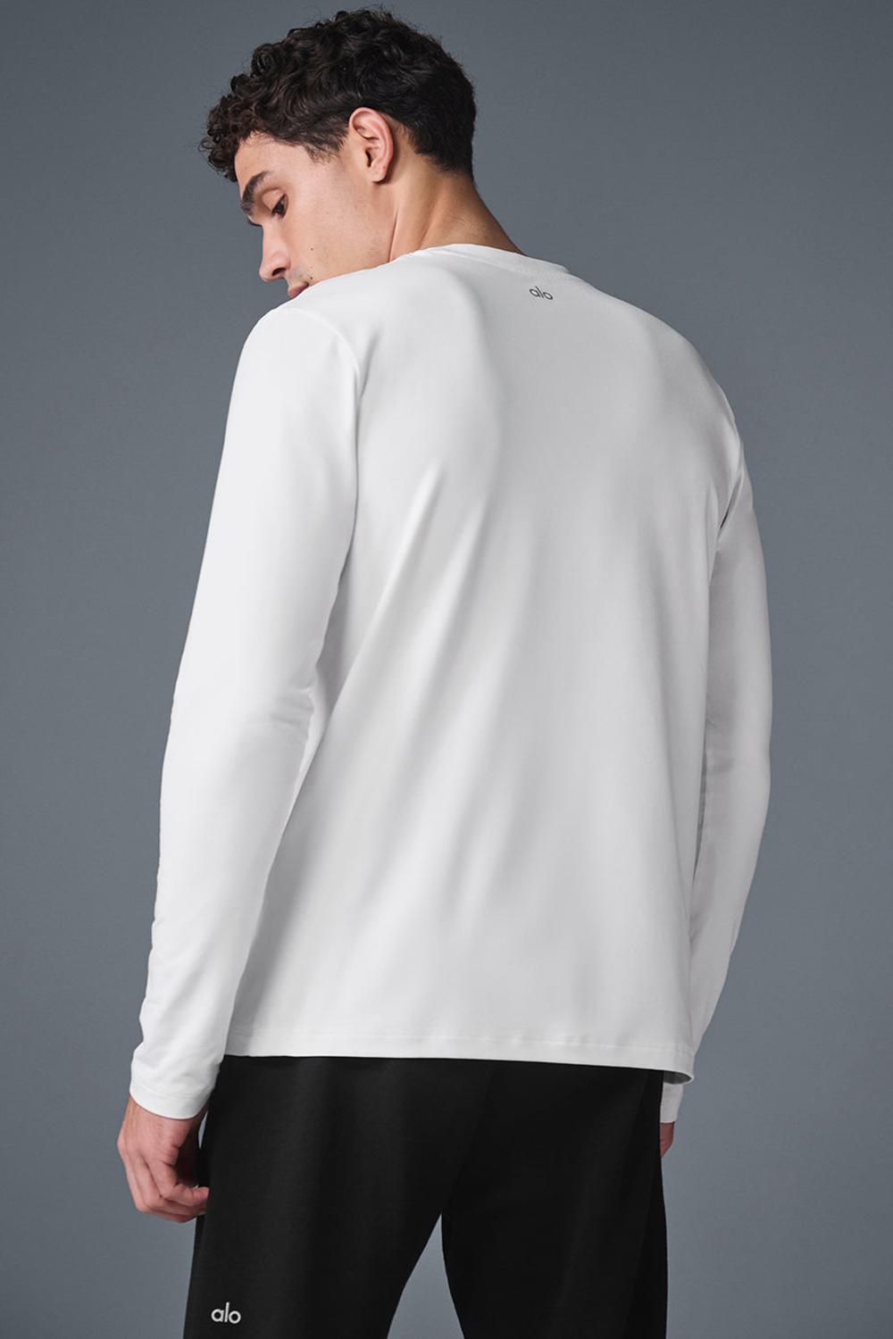 Manga Larga Alo Yoga Conquer Reform Crewneck Hombre Blancos | Mexico  LWH-450162
