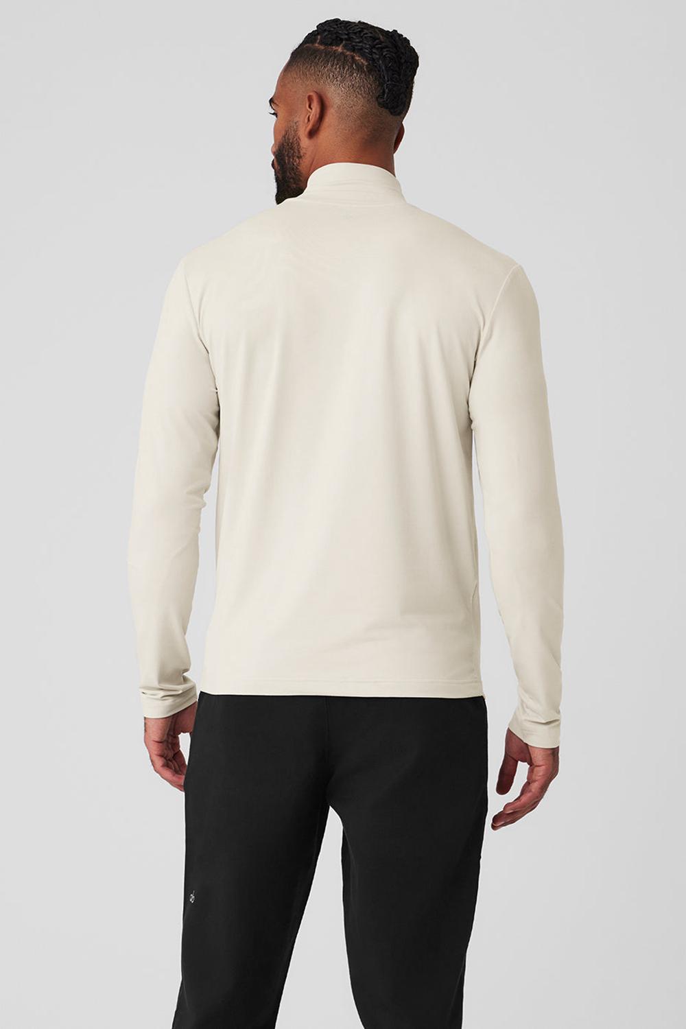 Manga Larga Alo Yoga Conquer Reform Mock Neck Hombre Bone | Mexico  YCB-815069