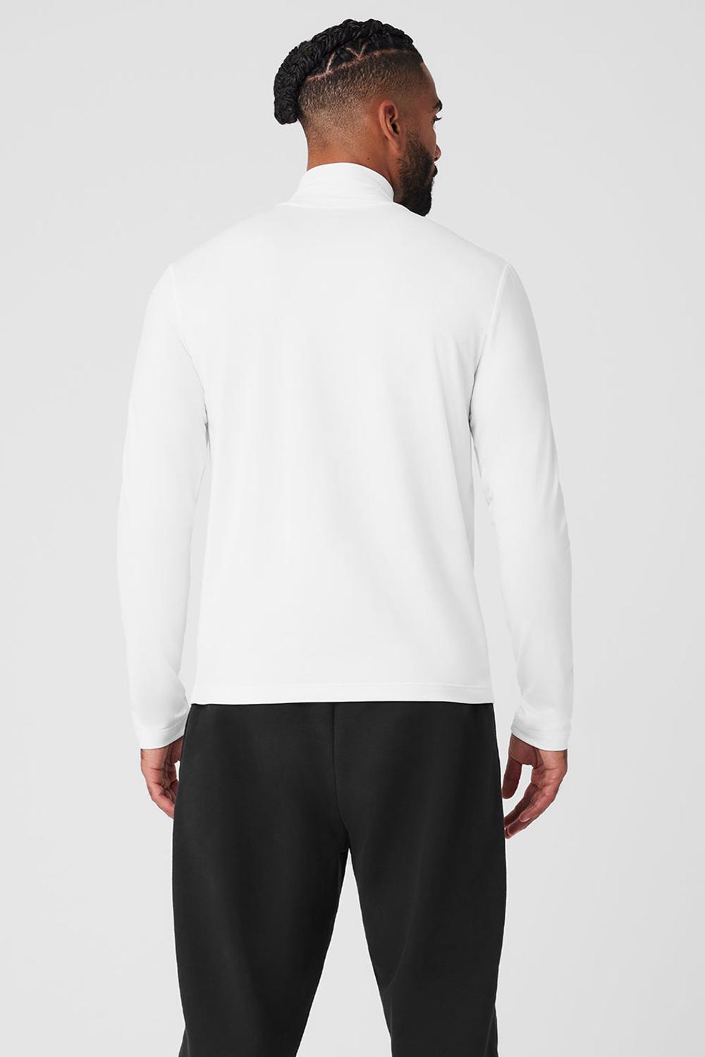 Manga Larga Alo Yoga Conquer Reform Mock Neck Hombre Blancos | Mexico  MSU-039581