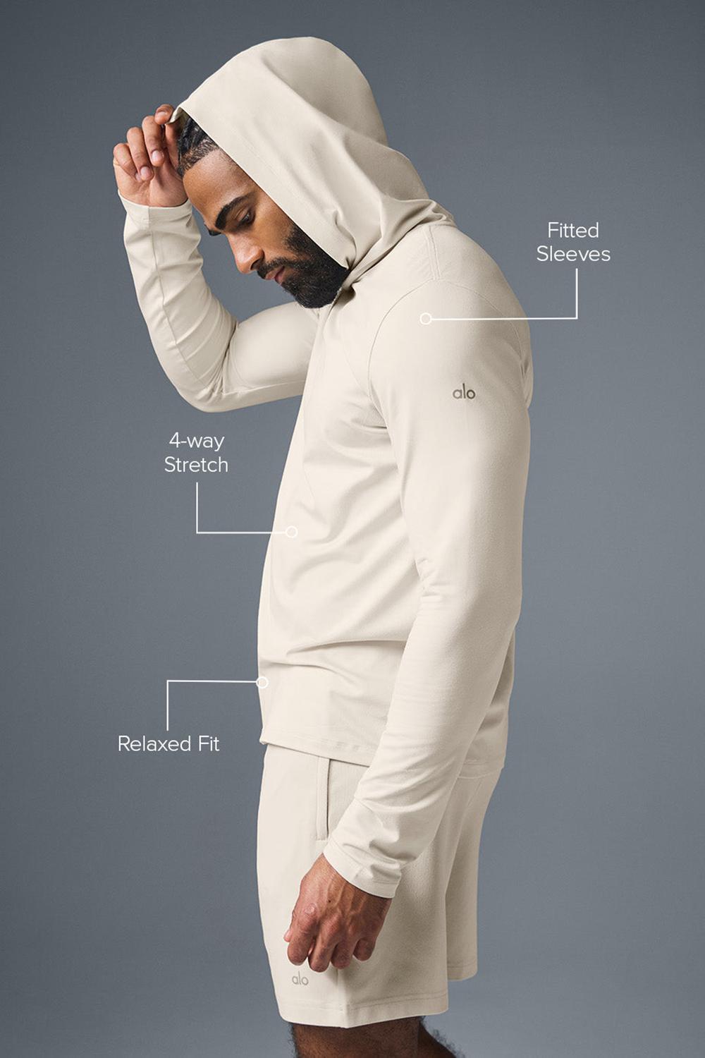 Manga Larga Alo Yoga Conquer Reform With Hood Hombre Bone | Mexico  LSC-637419