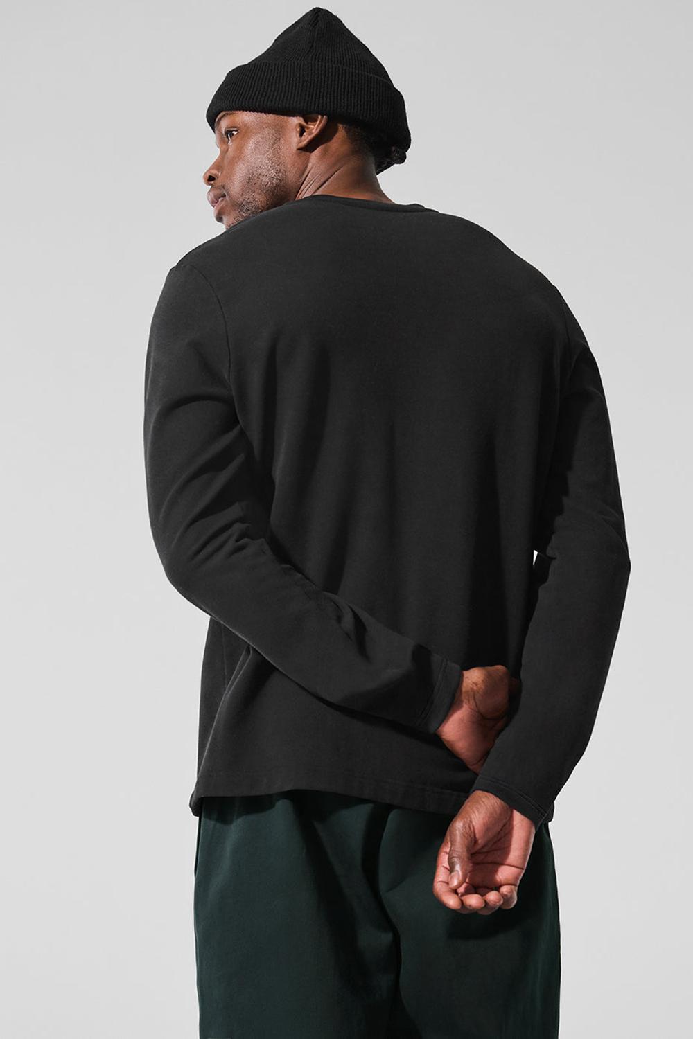Manga Larga Alo Yoga Double Take Crew Hombre Negros | Mexico  MNZ-641389