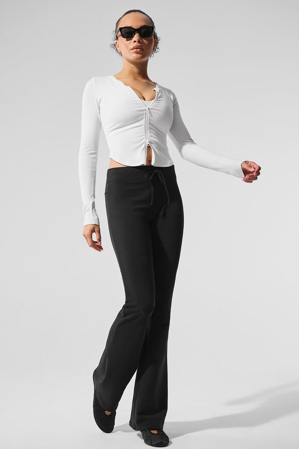 Manga Larga Alo Yoga Ribbed Stardust Mujer Blancos | Mexico  MZU-571364
