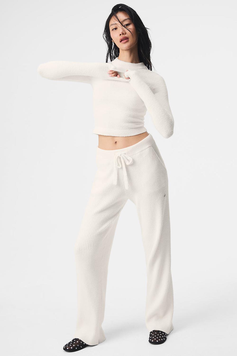 Manga Larga Alo Yoga Snuggle Up Mujer Ivory | Mexico  JEY-923645