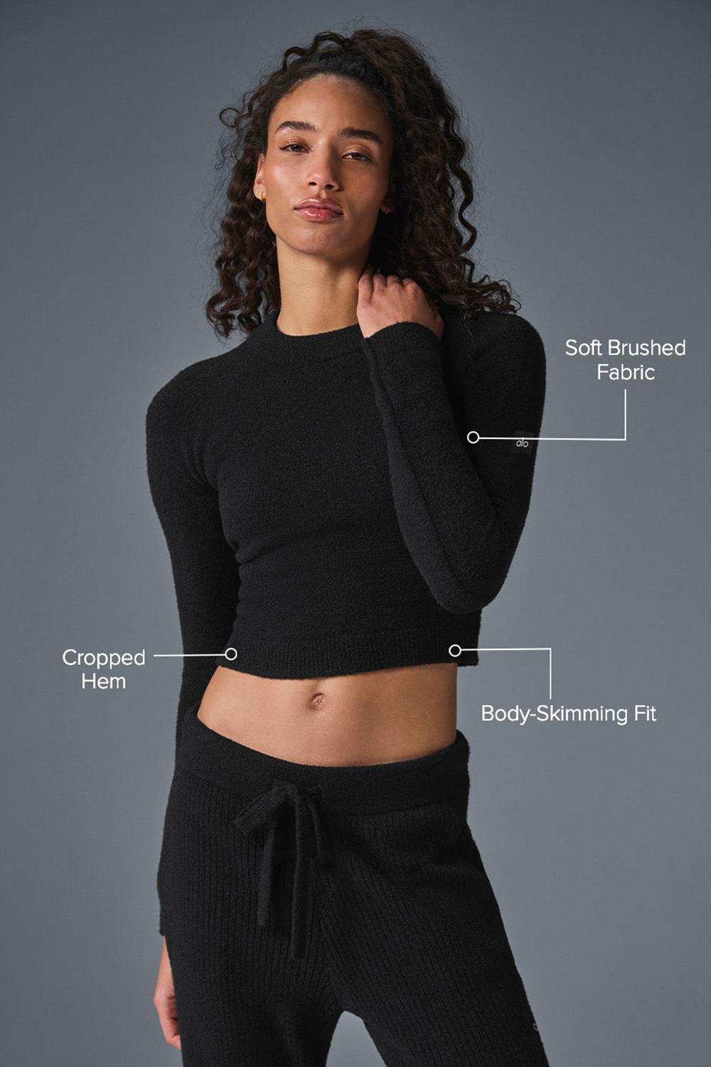 Manga Larga Alo Yoga Snuggle Up Mujer Negros | Mexico  JGZ-697508