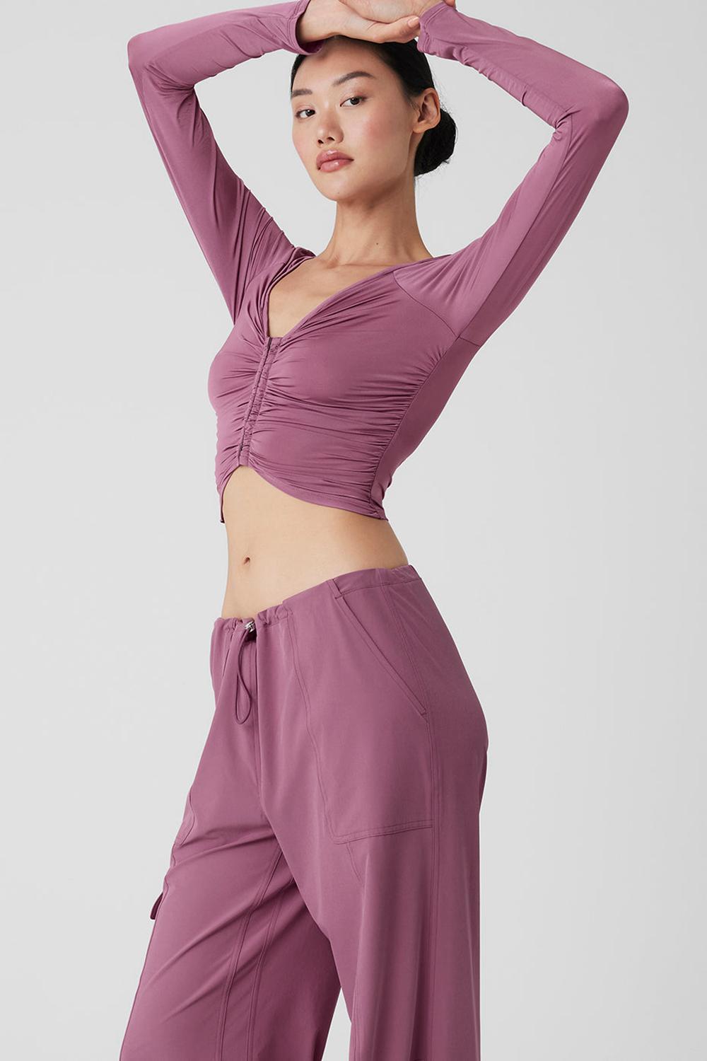 Manga Larga Alo Yoga Standout Mujer Soft Mulberry | Mexico  JTH-903724