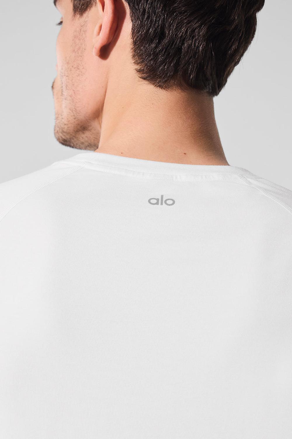 Manga Larga Alo Yoga Vapor Crewneck Hombre Blancos | Mexico  XOM-539180