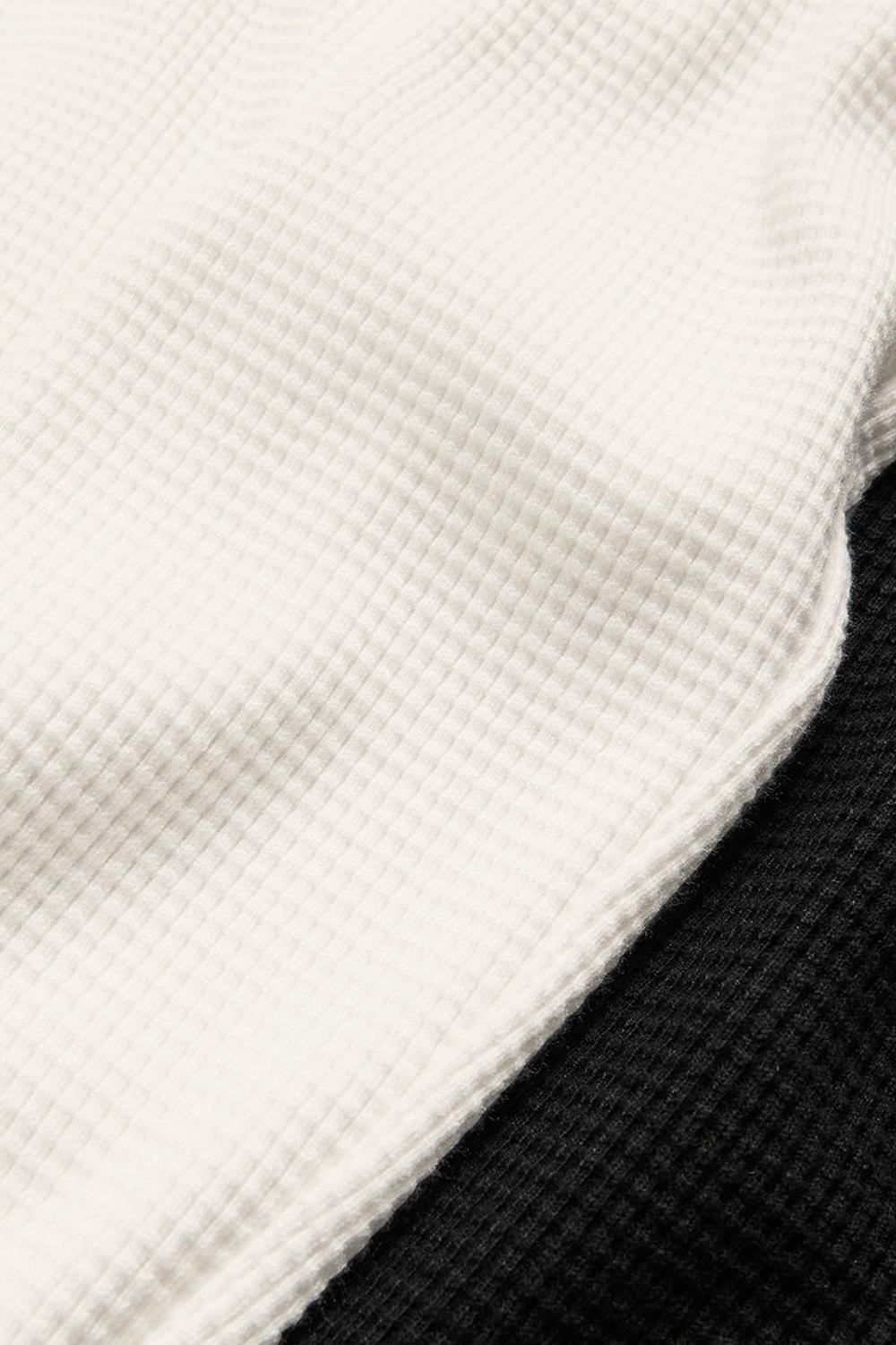 Manga Larga Alo Yoga Waffle Weekend Escape Mock Neck Mujer Ivory | Mexico  QHI-870345