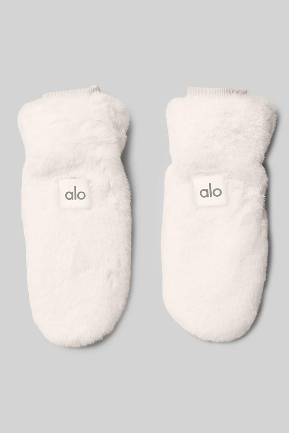 Mitones Alo Yoga Faux Fur Mujer Ivory | Mexico  YVT-947312