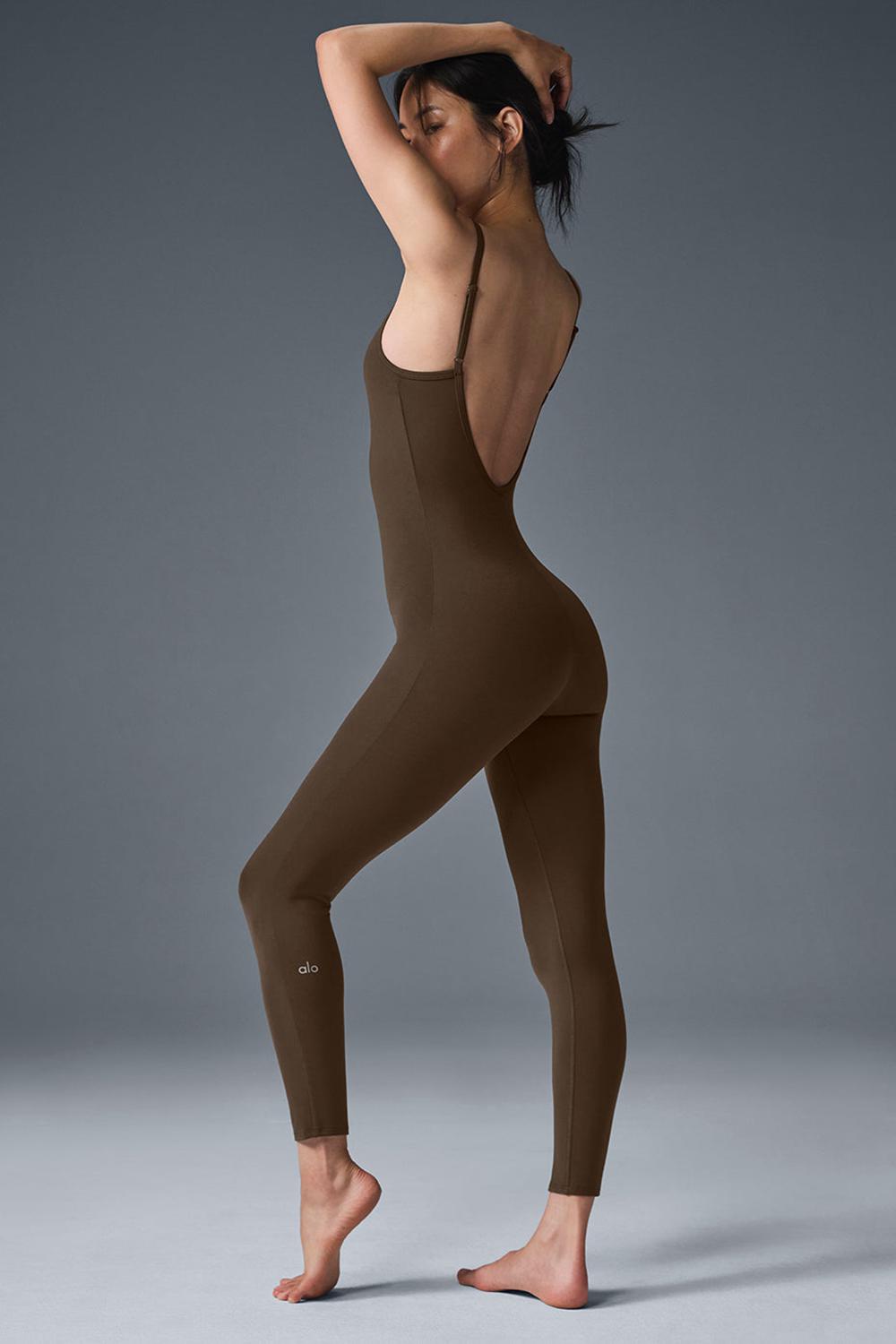 Onesies Alo Yoga Airbrush One And Done Mujer Espresso | Mexico  BFI-082734