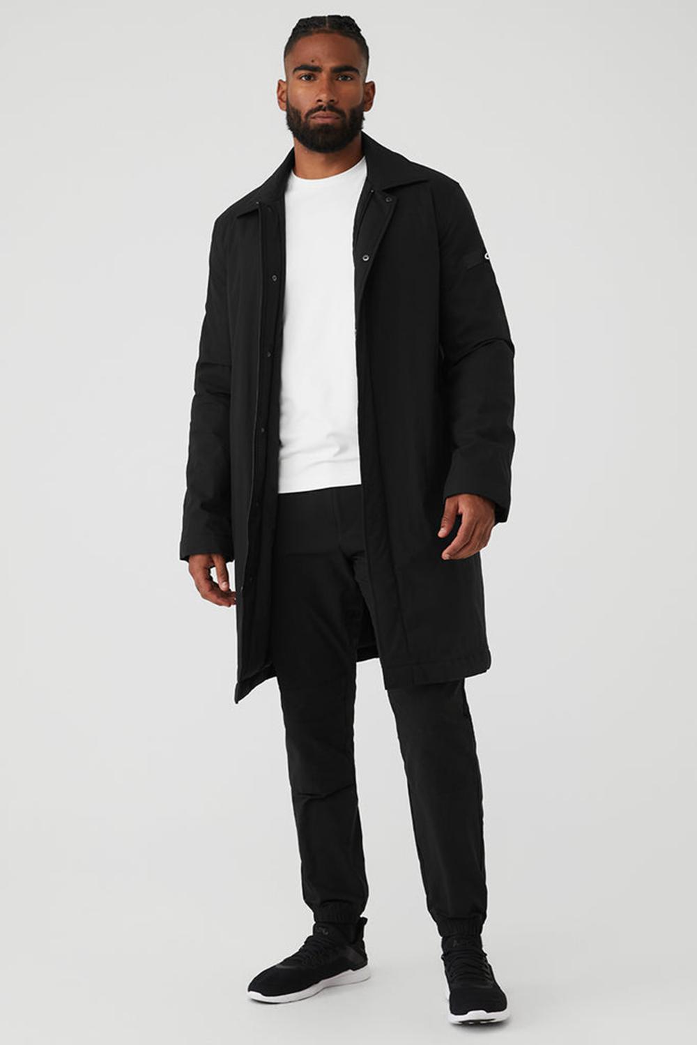 Overcoats Alo Yoga Signature Hombre Negros | Mexico  UCW-521439