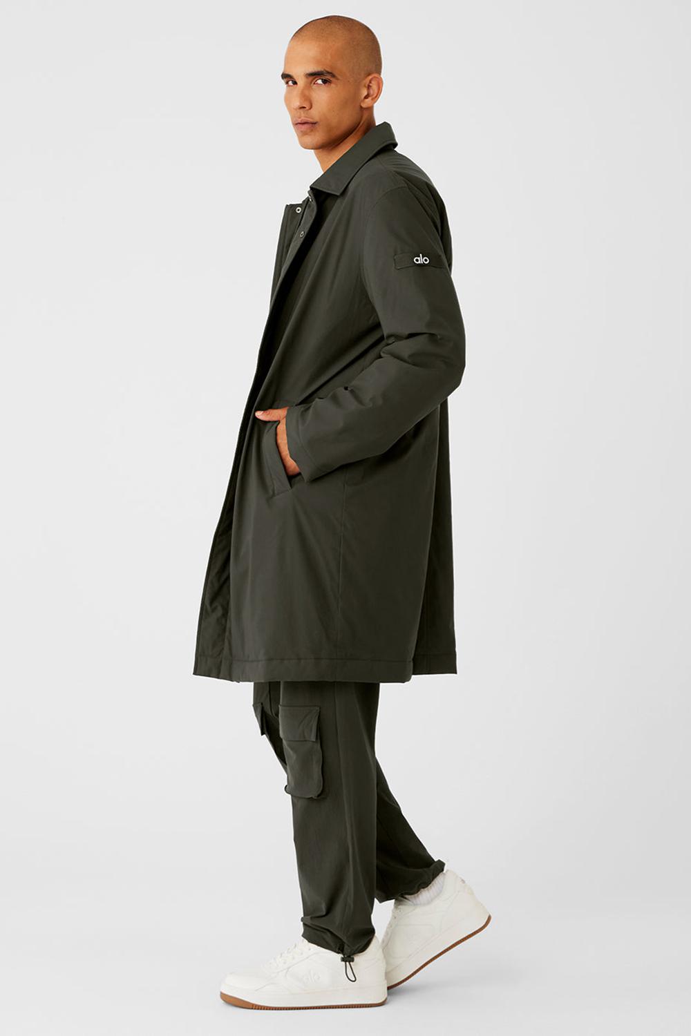 Overcoats Alo Yoga Signature Hombre Verdes | Mexico  IBW-741086