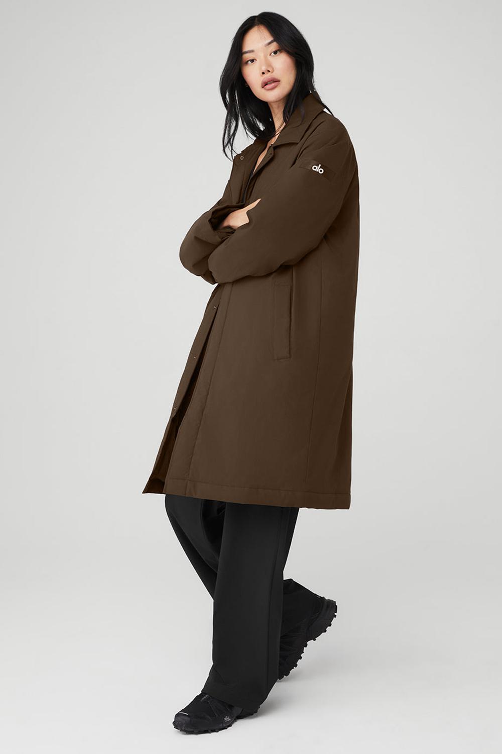 Overcoats Alo Yoga Signature Mujer Espresso | Mexico  AKQ-250714