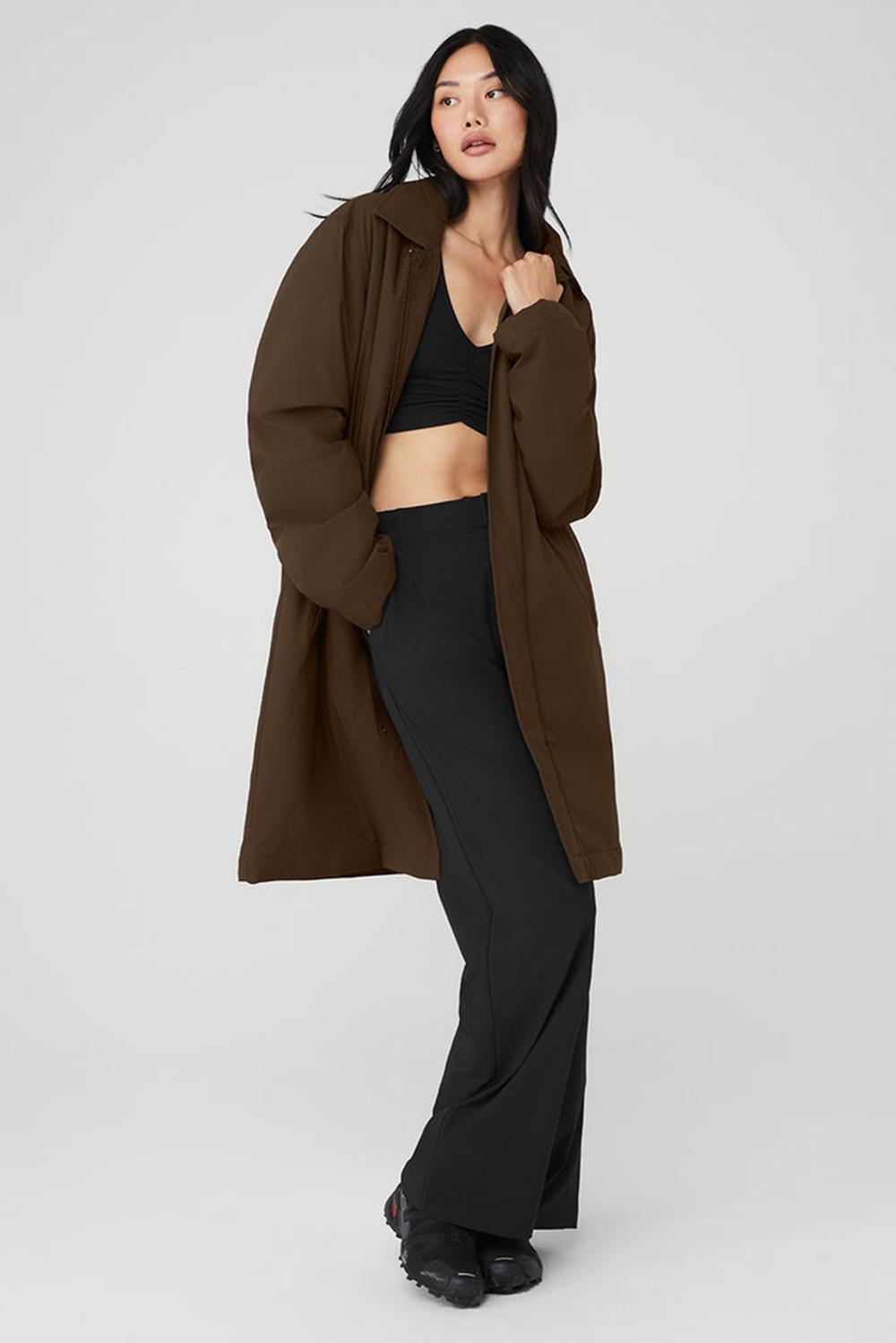 Overcoats Alo Yoga Signature Mujer Espresso | Mexico  AKQ-250714