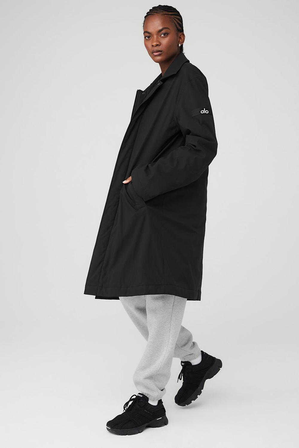 Overcoats Alo Yoga Signature Mujer Negros | Mexico  OZY-392716