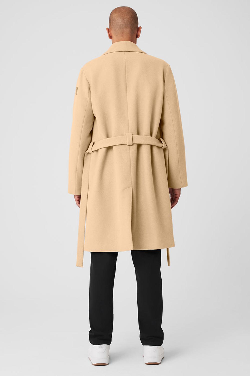 Overcoats Alo Yoga Wool Gameday Hombre Camel | Mexico  KNL-528036
