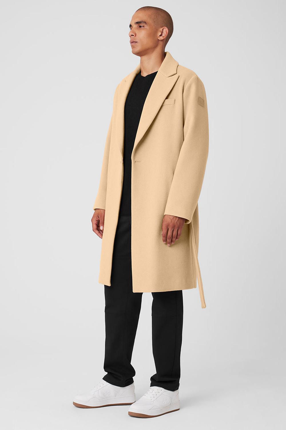 Overcoats Alo Yoga Wool Gameday Hombre Camel | Mexico  KNL-528036