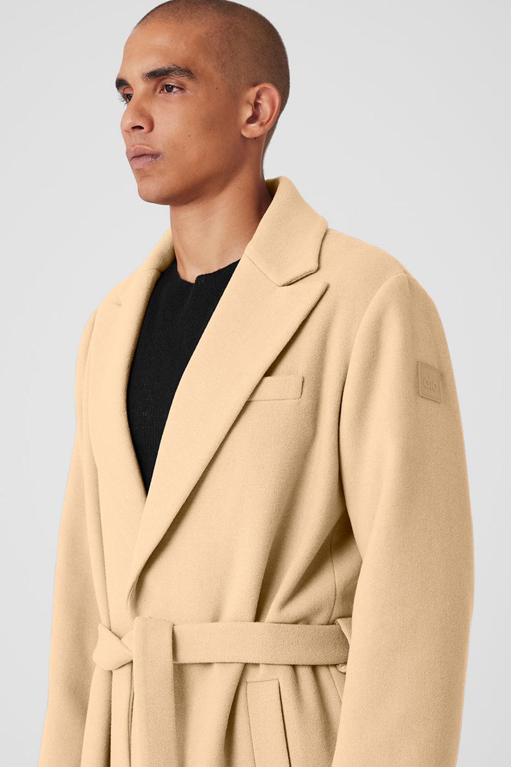 Overcoats Alo Yoga Wool Gameday Hombre Camel | Mexico  KNL-528036