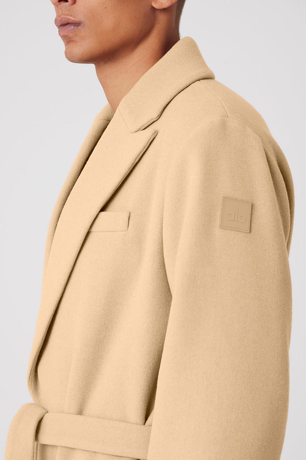 Overcoats Alo Yoga Wool Gameday Hombre Camel | Mexico  KNL-528036
