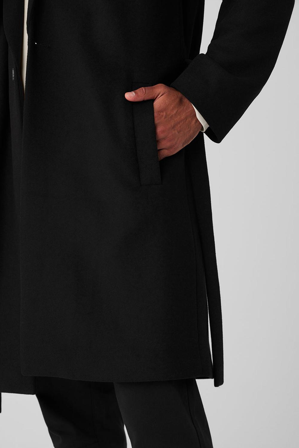 Overcoats Alo Yoga Wool Gameday Hombre Negros | Mexico  MAI-591306