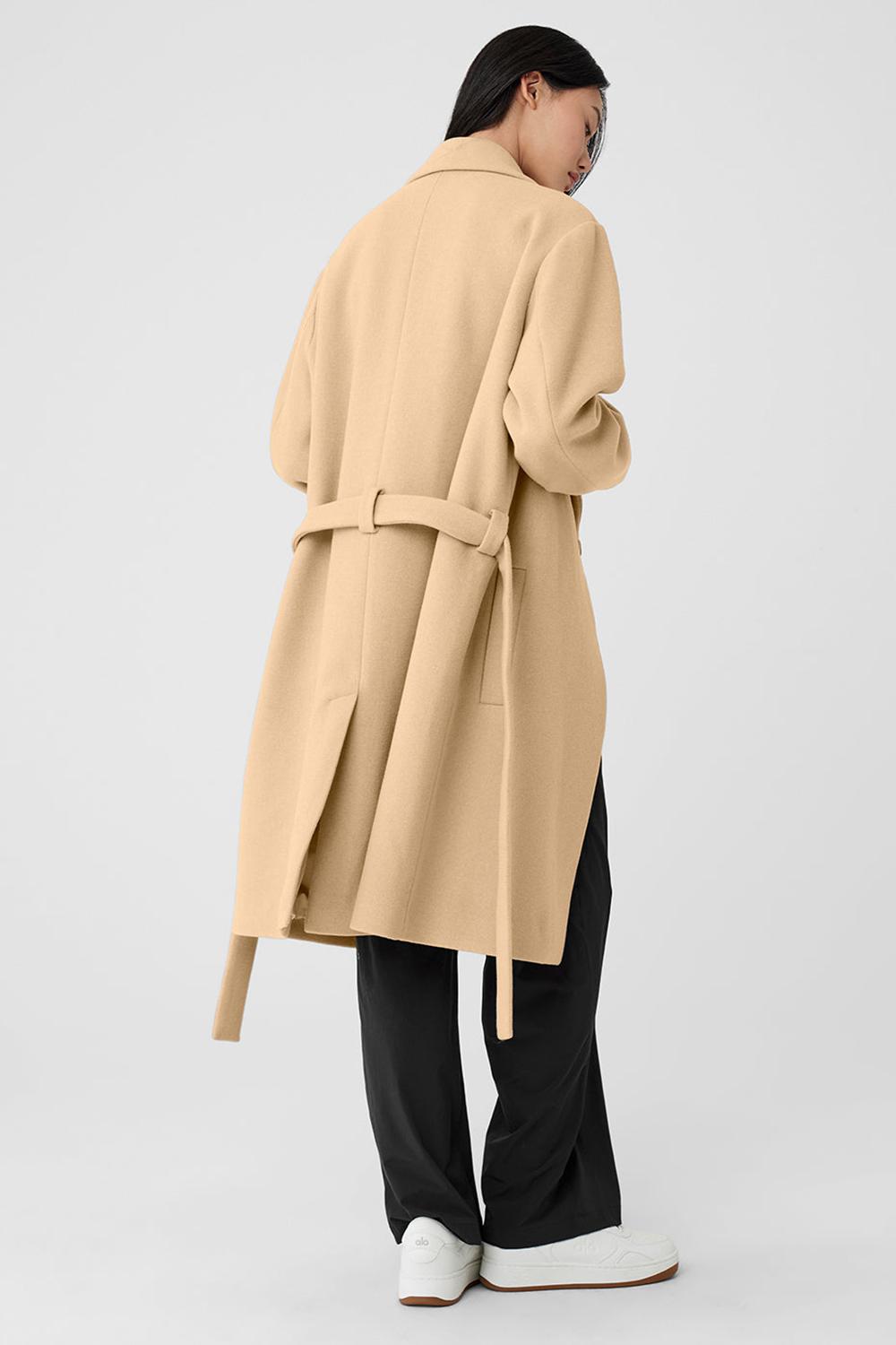 Overcoats Alo Yoga Wool Gameday Mujer Camel | Mexico  RTW-564972