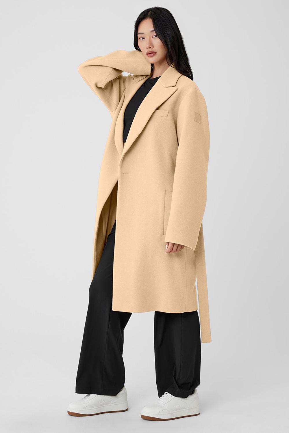 Overcoats Alo Yoga Wool Gameday Mujer Camel | Mexico  RTW-564972