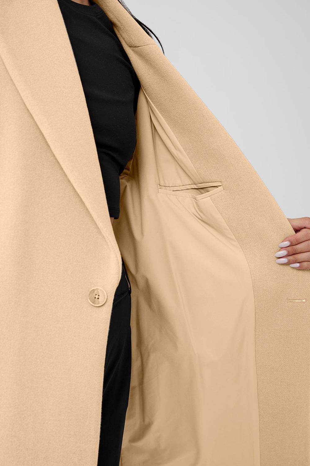 Overcoats Alo Yoga Wool Gameday Mujer Camel | Mexico  RTW-564972