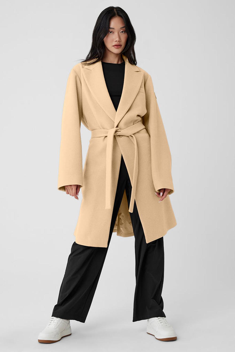 Overcoats Alo Yoga Wool Gameday Mujer Camel | Mexico  RTW-564972