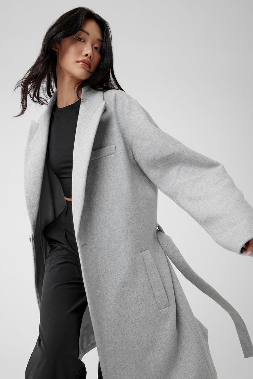 Overcoats Alo Yoga Wool Gameday Mujer Grises | Mexico  HQR-690815