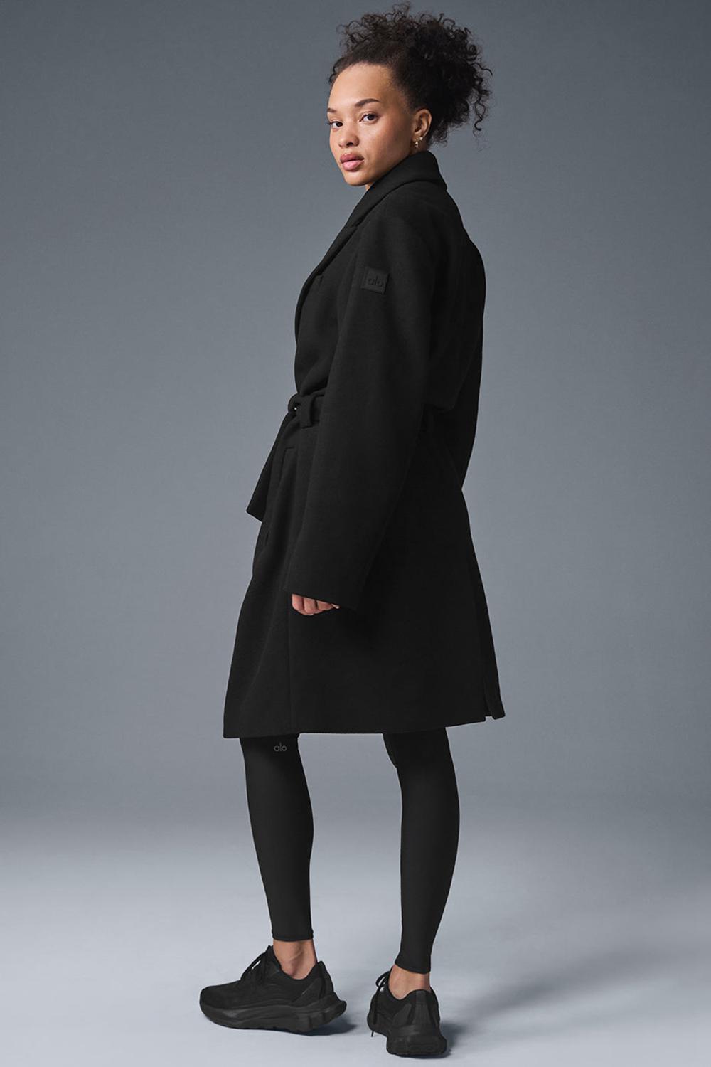 Overcoats Alo Yoga Wool Gameday Mujer Negros | Mexico  SEA-304861